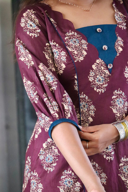 Anuraaga – Printed Cotton A-Line Dress