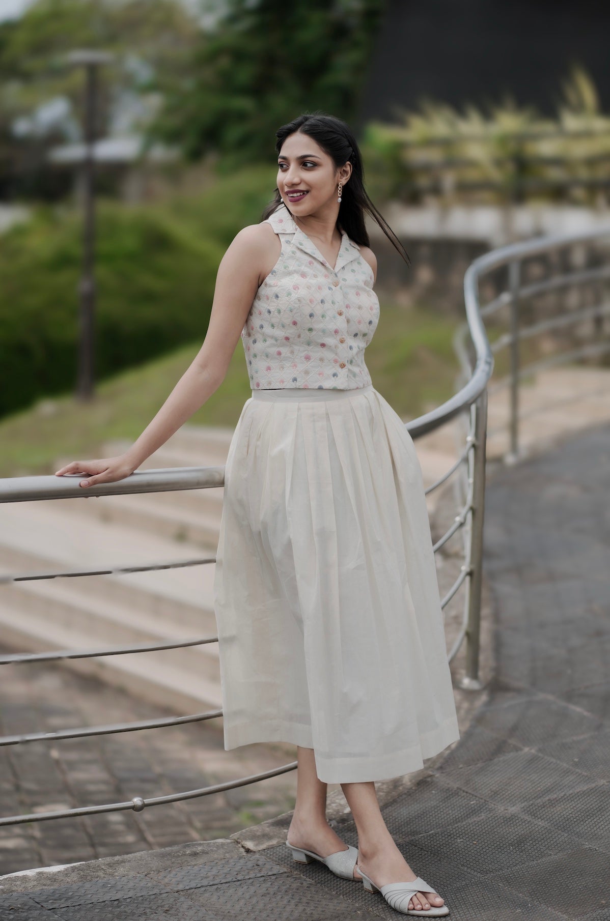 Evania – Off-White Cotton Coord Set