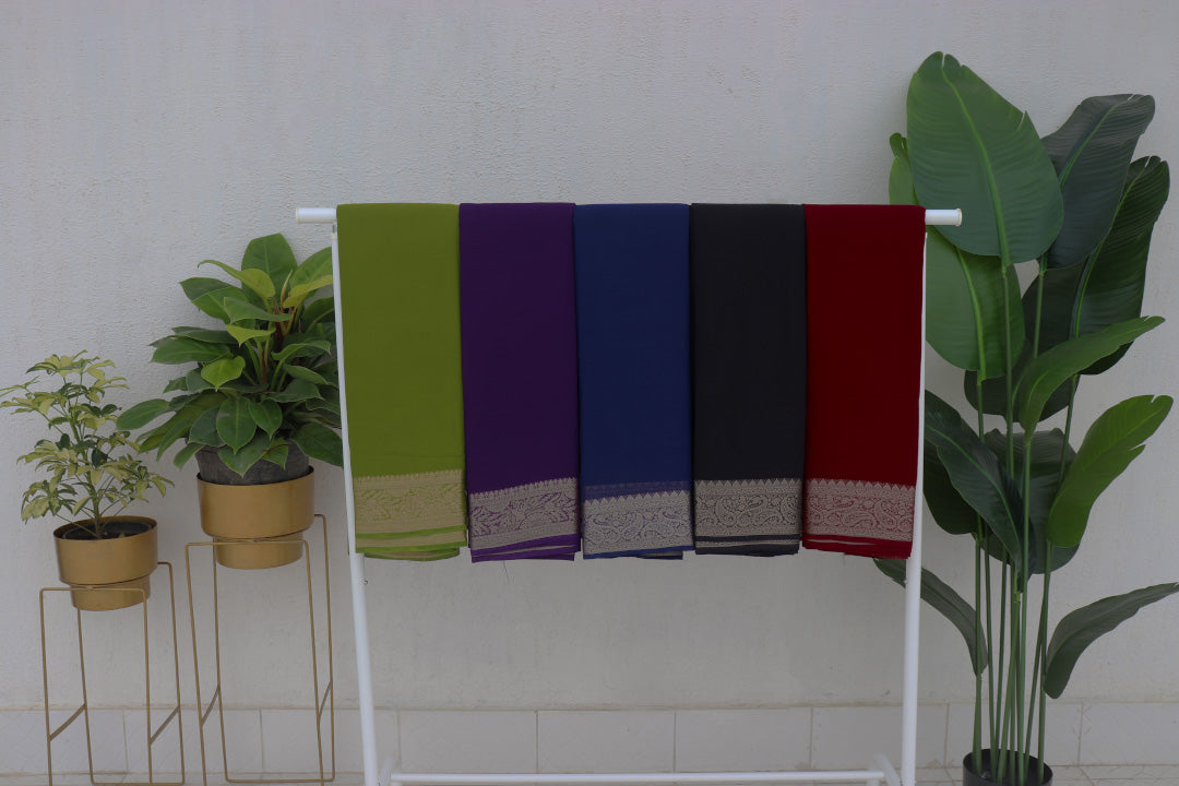 Plain Georgette Saree