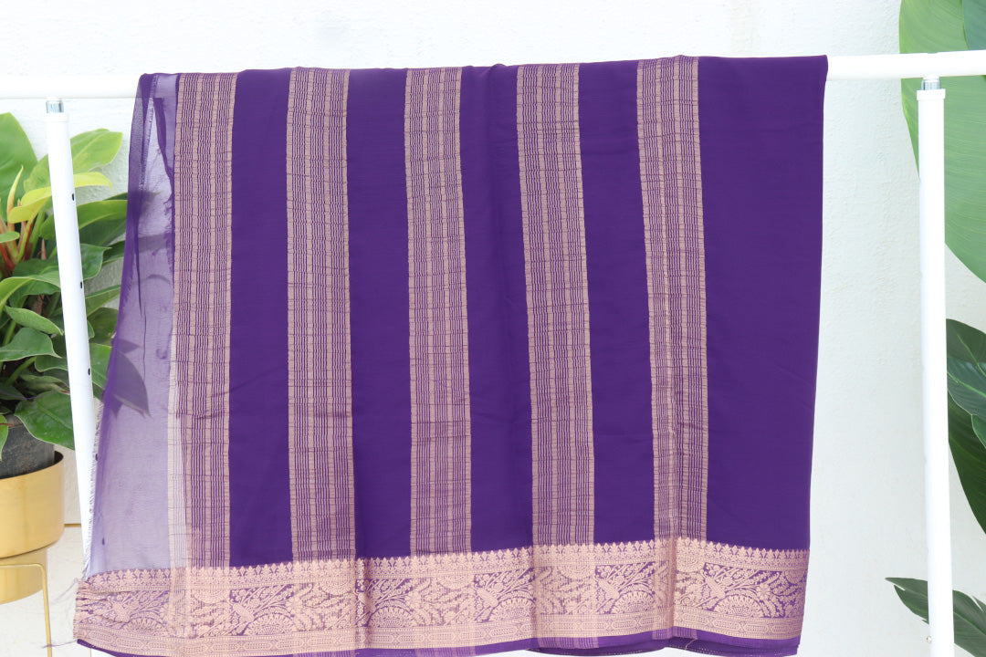 Plain Georgette Saree