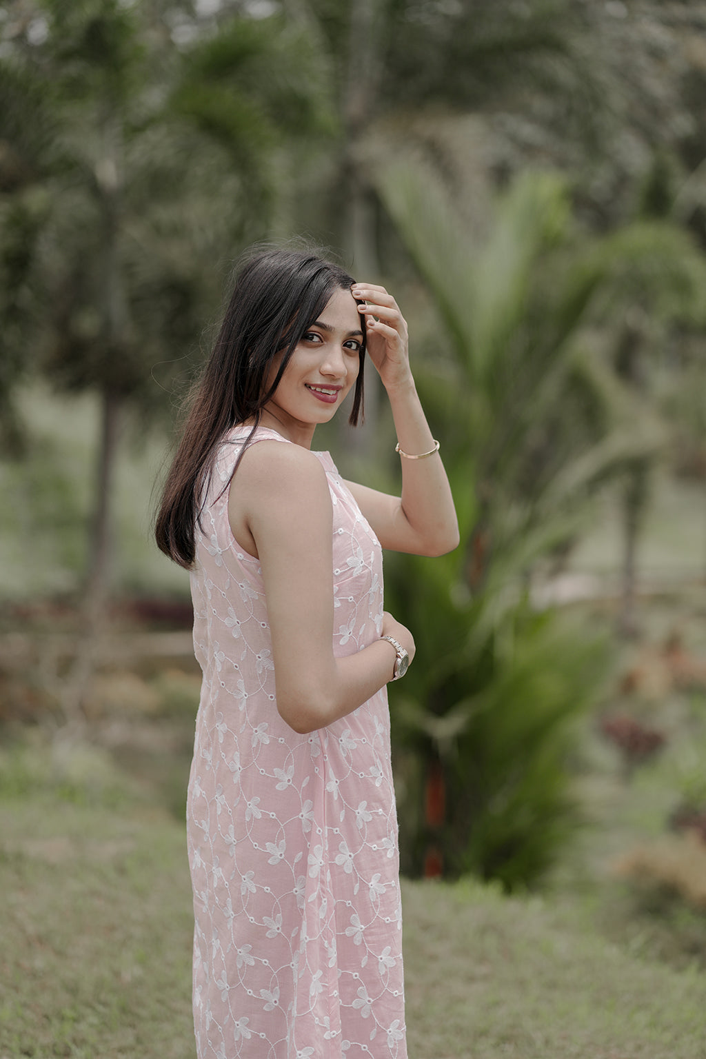 Zeal - Pure Cotton Floral Embroidery A-line Dress