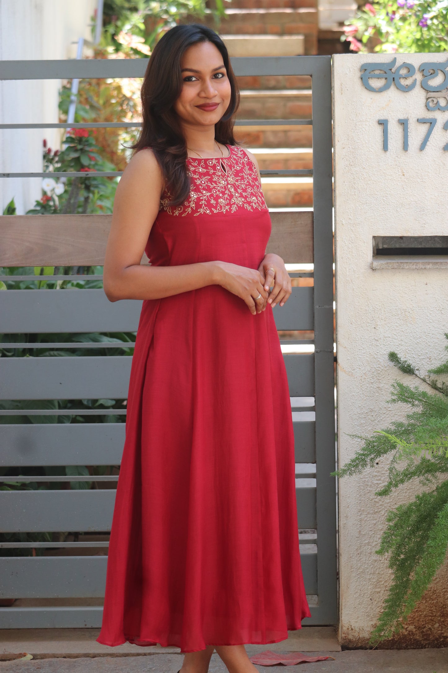 Rubina – Handworked Chanderi 8-Panel Kurti