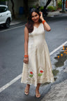Marigold - Hand embriodered Aline dress