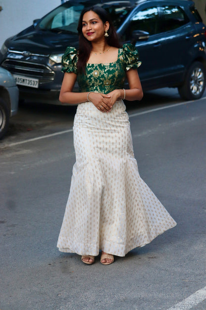 Mayura - Mermaid Skirt & Corset Blouse Set