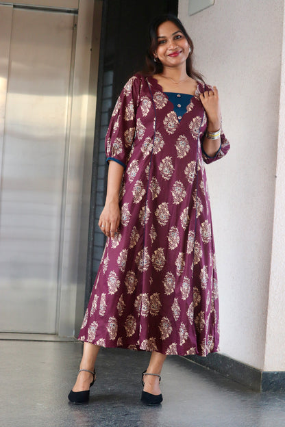 Anuraaga – Printed Cotton A-Line Dress