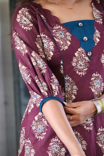 Anuraaga – Printed Cotton A-Line Dress