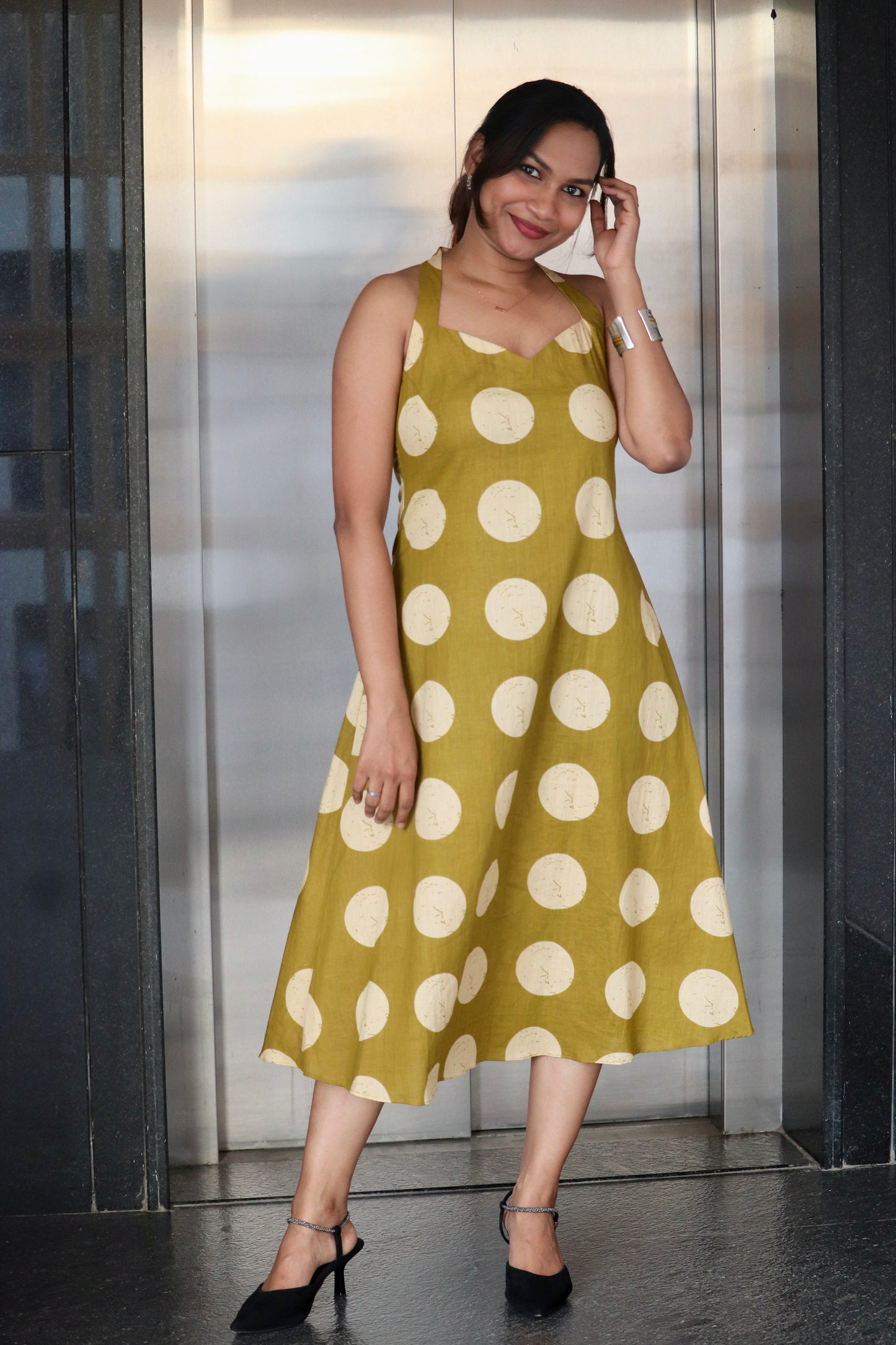 Olina – Cotton A-Line Dress
