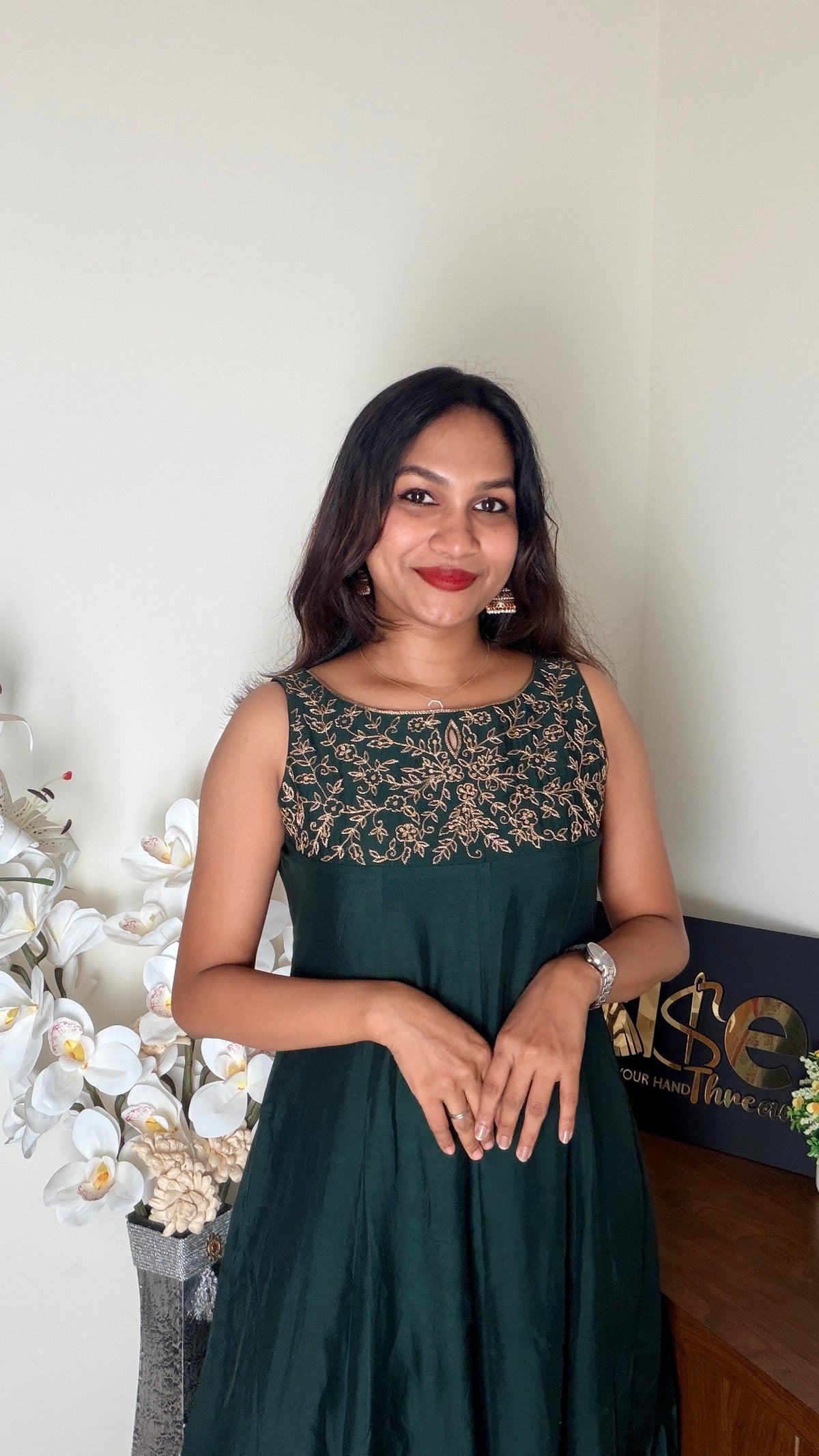 Rubina – Handworked Chanderi 8-Panel Kurti