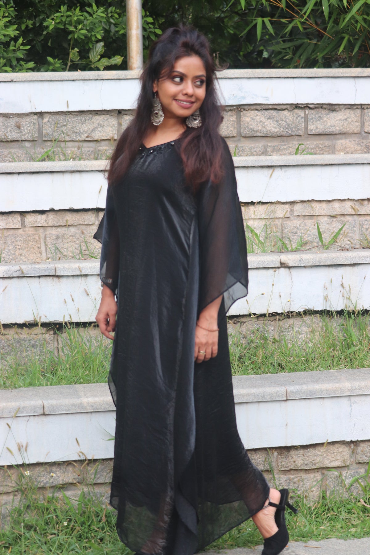 Ishani – Black Handworked Kaftan