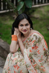 Elaria - Premium Digital Print Organza Saree
