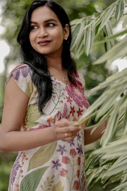 Meira full-length styled view in multicolor