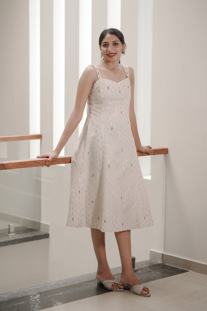 Aarohi dress full-length front view in modern minimalist setting